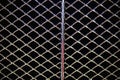 Abstract steel grid from car radiator, Black background Royalty Free Stock Photo