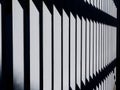 Abstract of Steel Picket Fence in Perspective Royalty Free Stock Photo