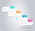 Abstract steps infographic element background