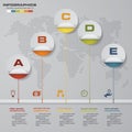 :Abstract 5 steps infographics elements/timeline.Vector illustration.