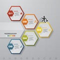 Abstract 5 steps infographics template. Infographics for business presentation. Timeline presentation.