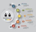 Abstract 5 steps infographis elements. EPS10. Royalty Free Stock Photo