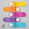 Abstract 5 steps presentation chart infographics element.