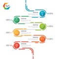 Abstract 6 steps road timeline infographic template.