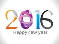 Abstract sticker based new year text