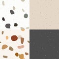 Abstract stone  print. Vector surface texture of granite, concrete, mosaic tile, pebbles, quartz shape Royalty Free Stock Photo