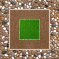 Abstract Stone, Sand, and Grass Composition Royalty Free Stock Photo