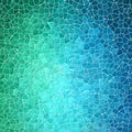 Abstract stony mosaic tiles texture background with gray grout - green cyan blue color gradient Royalty Free Stock Photo