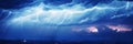 Abstract Storm clouds with lightnings isolated on background