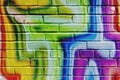 Abstract street art colorful graffiti style closeup. Modern iconic urban culture of youth. Can be useful for backgrounds Royalty Free Stock Photo