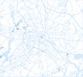 Abstract street map of Berlin on white