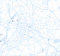 Abstract street map of Berlin on white Royalty Free Stock Photo