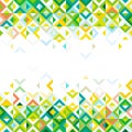 Abstract strip of colorful mosaic mix geometric pattern design on below and top part and space for text on center Royalty Free Stock Photo