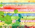 Abstract strip watercolor painted background Royalty Free Stock Photo