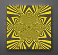 Abstract striped background. Pattern with optical illusion. Unique kaleidoscope design. Vector illustration Royalty Free Stock Photo