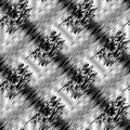 Abstract striped black and white 3d seamless pattern. Vector grunge background. Modern ornaments with diagonal Royalty Free Stock Photo