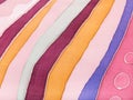 Abstract striped colored silk batik