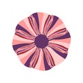 Abstract striped design element. Speed motion dymanic effect. Radial floral shape