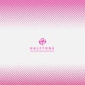 Abstract striped pink dotted halftone effect header and footer b