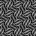 Abstract Striped Rhombuses Geometric Vector Seamless Pattern