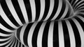 Striped shapes. close-up, 3d render.