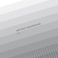 Abstract stripes geometric gray and white gradient background with halftone texture Royalty Free Stock Photo