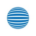 Abstract stripes sphere Logo. Technology concept