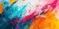 Abstract strokes of paint of bright colors. Modern Art. Royalty Free Stock Photo