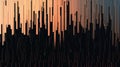 Abstract style electric pixel particle of musical sound in digital theme. AIG53.