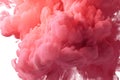 Abstract style red smoke explosion with swirling motion, isolated on a transparent background Royalty Free Stock Photo