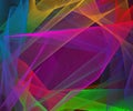 Abstract stylish colorful background with plastic multicolored meshed shapes