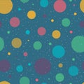 Abstract stylish multicolored circles seamless pattern. Circles are formed by stripes. Vertical, horizontal and diagonal stripes Royalty Free Stock Photo