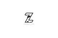 Stylized linear curve flourishes monogram Z Logo