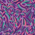 Abstract stylized with purple feathers