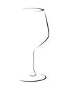 Abstract Stylized Wineglass