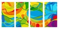 Rio Olympic and Paralympic Games abstract posters set colorful background vector banner template Royalty Free Stock Photo