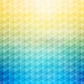 Abstract summer tropical blue and yellow background. Geometric p