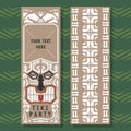 Summer vector banner tribal tiki style .