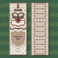 Summer vector banner tribal tiki style .