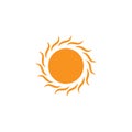 Abstract sun logo. Vector sun icon. Stock illustration. Royalty Free Stock Photo