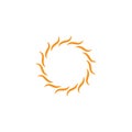 Abstract sun logo. Vector sun icon. Stock illustration. Royalty Free Stock Photo