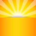 Abstract sun-rays banner with paper cut Royalty Free Stock Photo