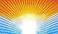 Abstract sunburst background with blue and orange rays for summer, beach, or sunrise designs Royalty Free Stock Photo