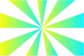 Abstract sunburst pattern, gradient blue, green, and yellow ray colors on white transparent background. Vector illustration, EPS Royalty Free Stock Photo