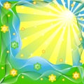 Abstract sunny background. vector Royalty Free Stock Photo