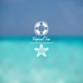 Abstract sunshine marine tropical background