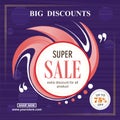 Abstract super sale with modern background