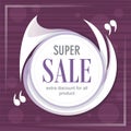 Abstract super sale with modern background