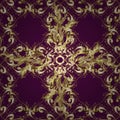 Royal retro on beige and purple colors Royalty Free Stock Photo