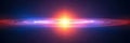 Abstract supernova burst with glowing cybernetic energy rings expanding through space
